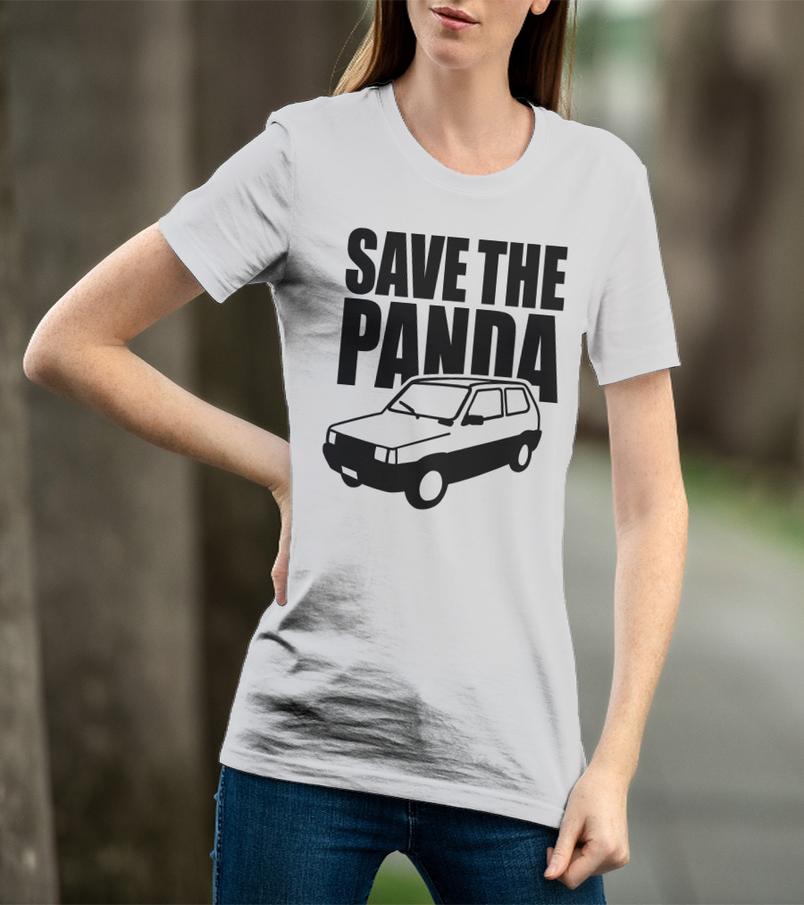 SAVE THE PANDA Fiat Car T-Shirt