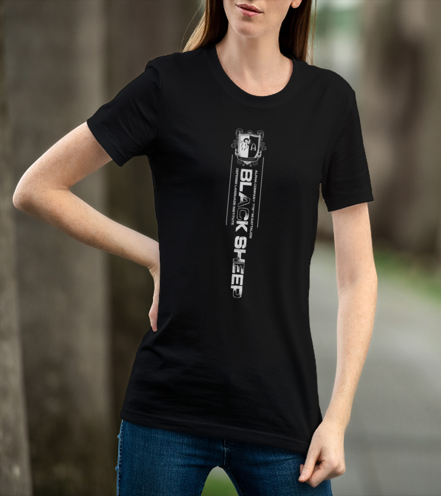 Alpha Company Defense Language Institute 229th MI Battalion Black Sheep T-Shirt