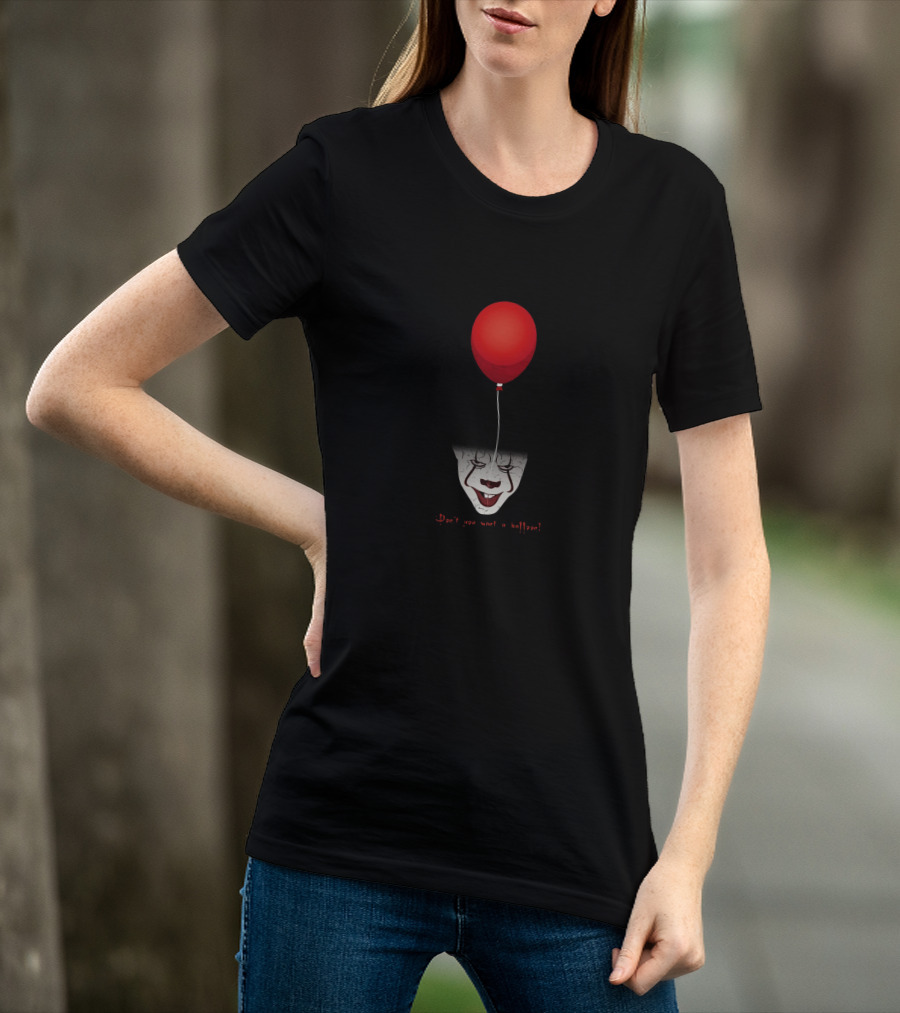Pennywise Red Balloon Horror Don’t You Want A Balloon T-Shirt