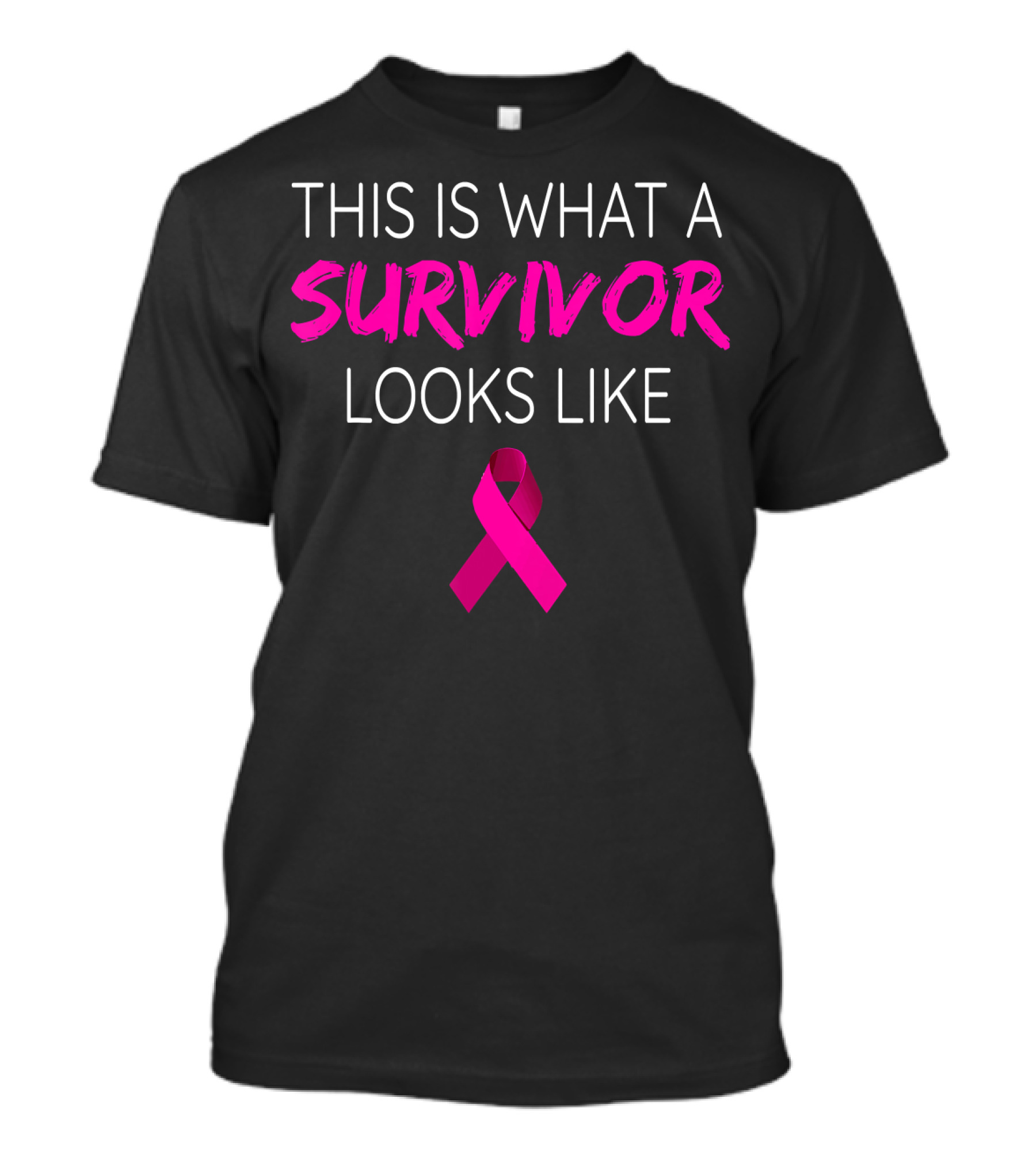 This Is What A Survivor Looks Like Breast Cancer Awareness Pink T-Shirt