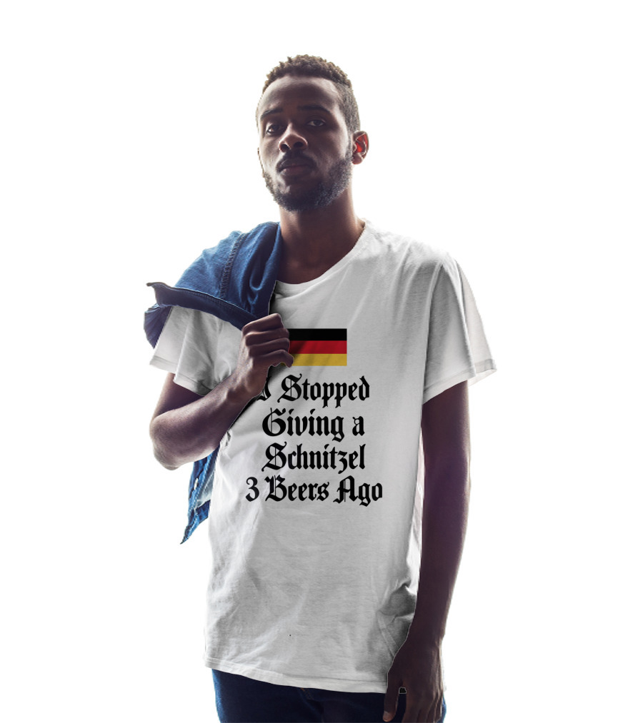I Stopped Giving A Schnitzel 3 Beers Ago Oktoberfest German Beer Drinking T-Shirt