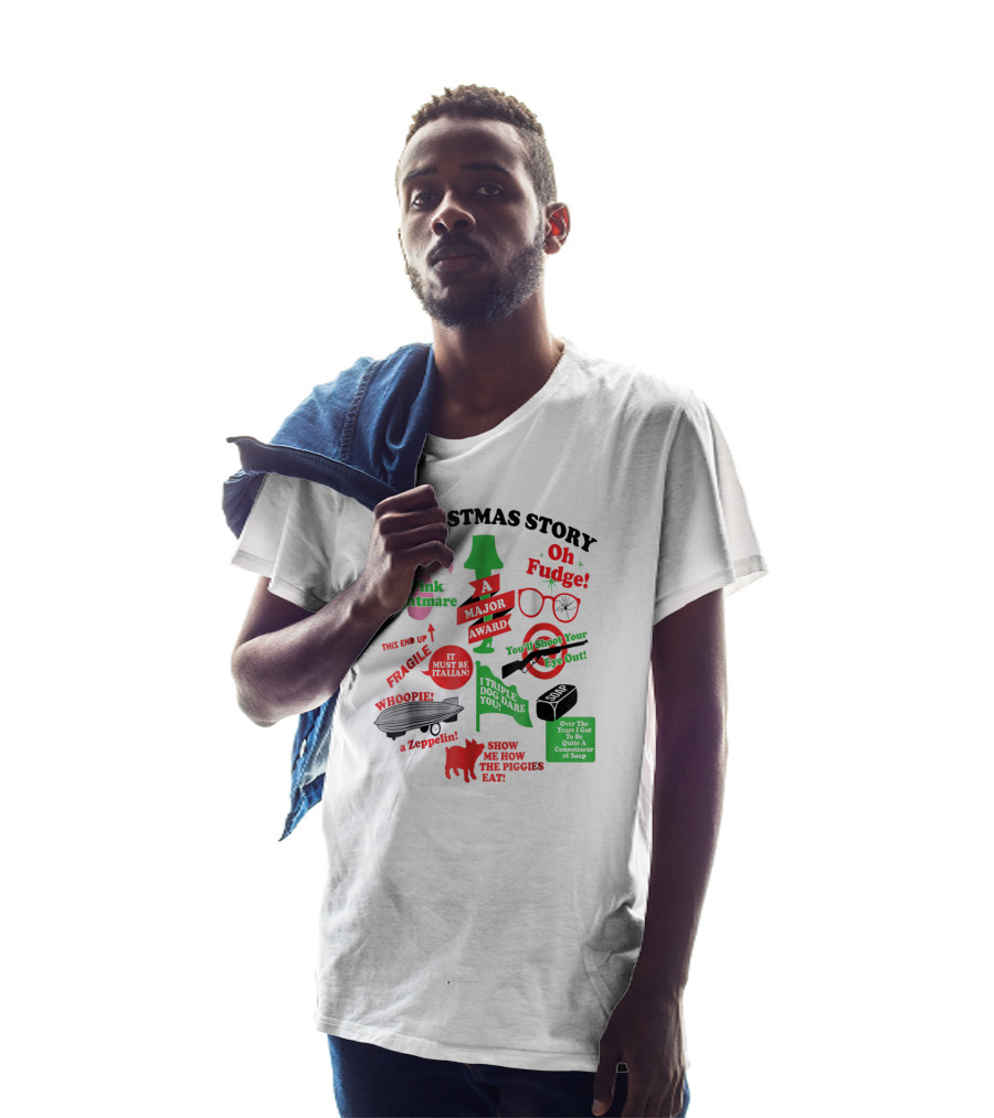 A Christmas Story A Major Award You'll Shoot Your Eye Out Oh Fudge Fragile Pink Nightmare T-Shirt
