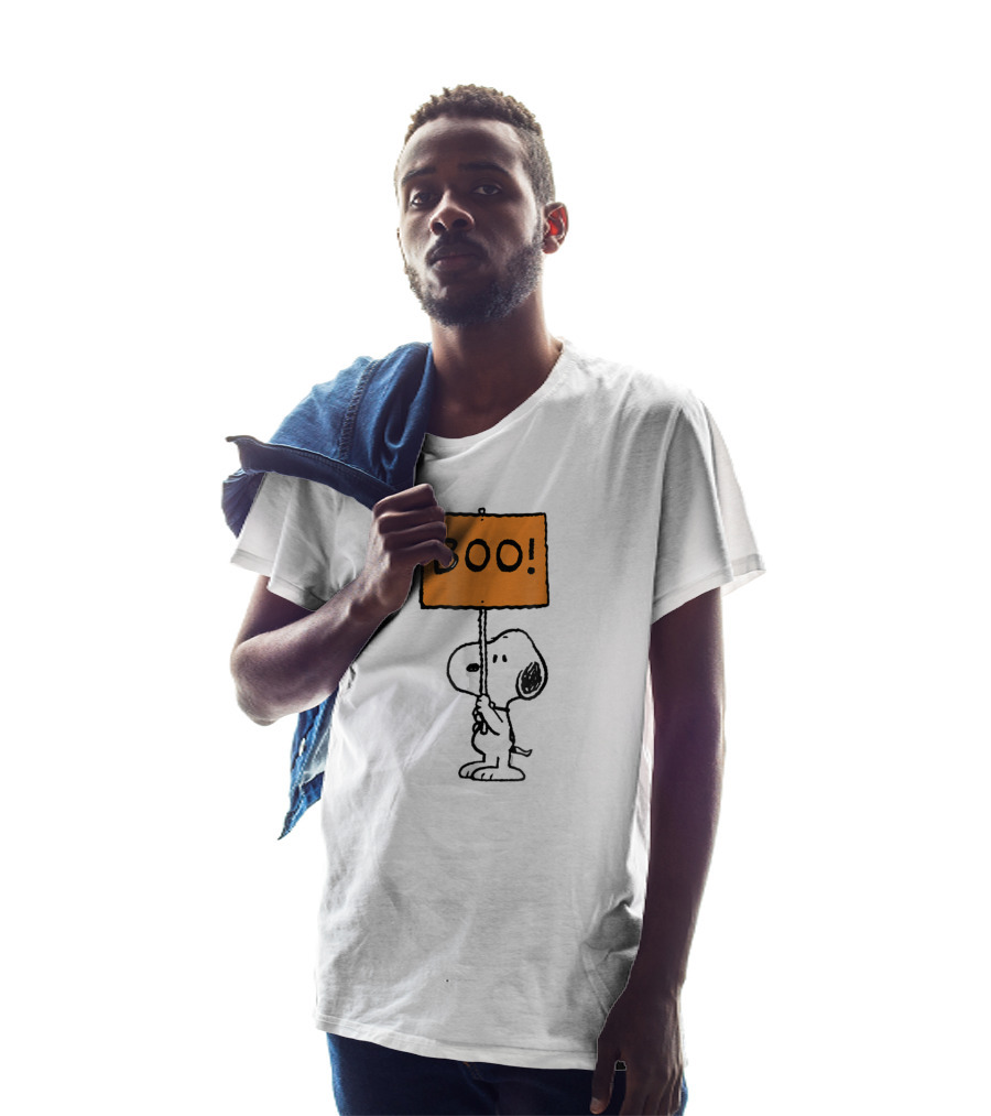 Snoopy Halloween Boo Peanuts Sign T-Shirt