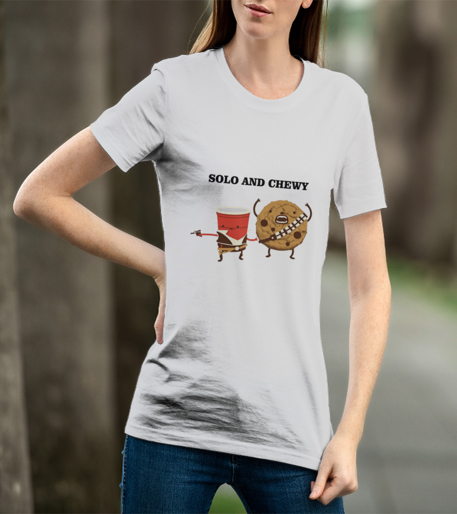 Solo And Chewy Han Solo Cup Cookie Star Wars Mashup T-Shirt