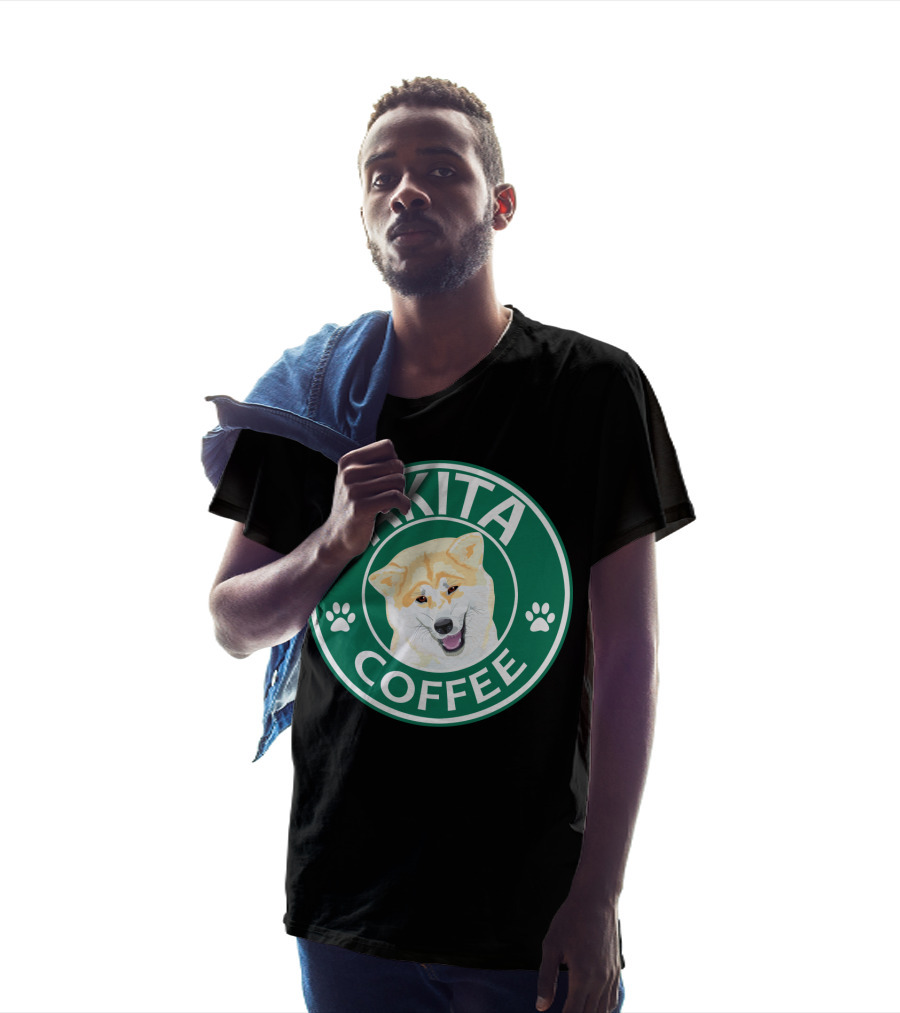 AKITA COFFEE Dog Paw T-Shirt
