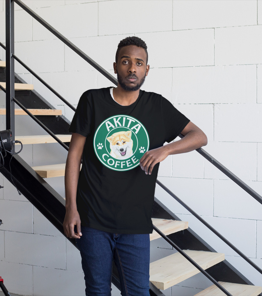 AKITA COFFEE Dog Paw T-Shirt
