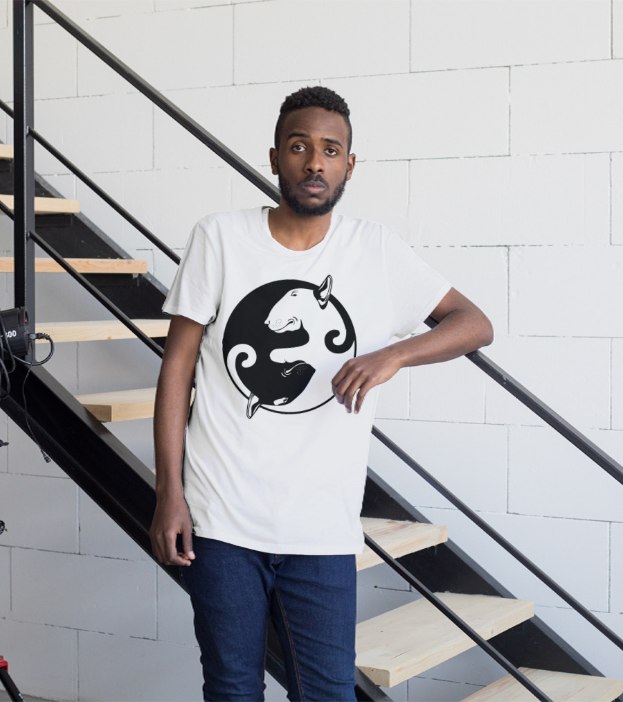 Yin Yang Bullterrier T-Shirt