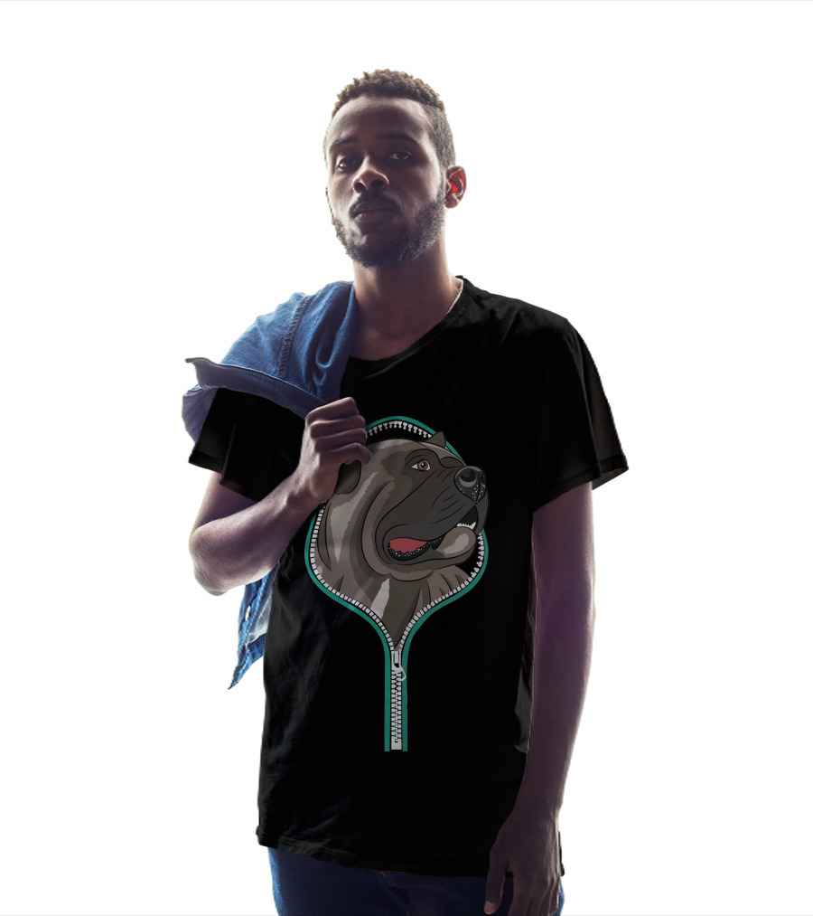 Cane Corso Dog Zipper Graphic Chiot Cane Corso Zip T-Shirt