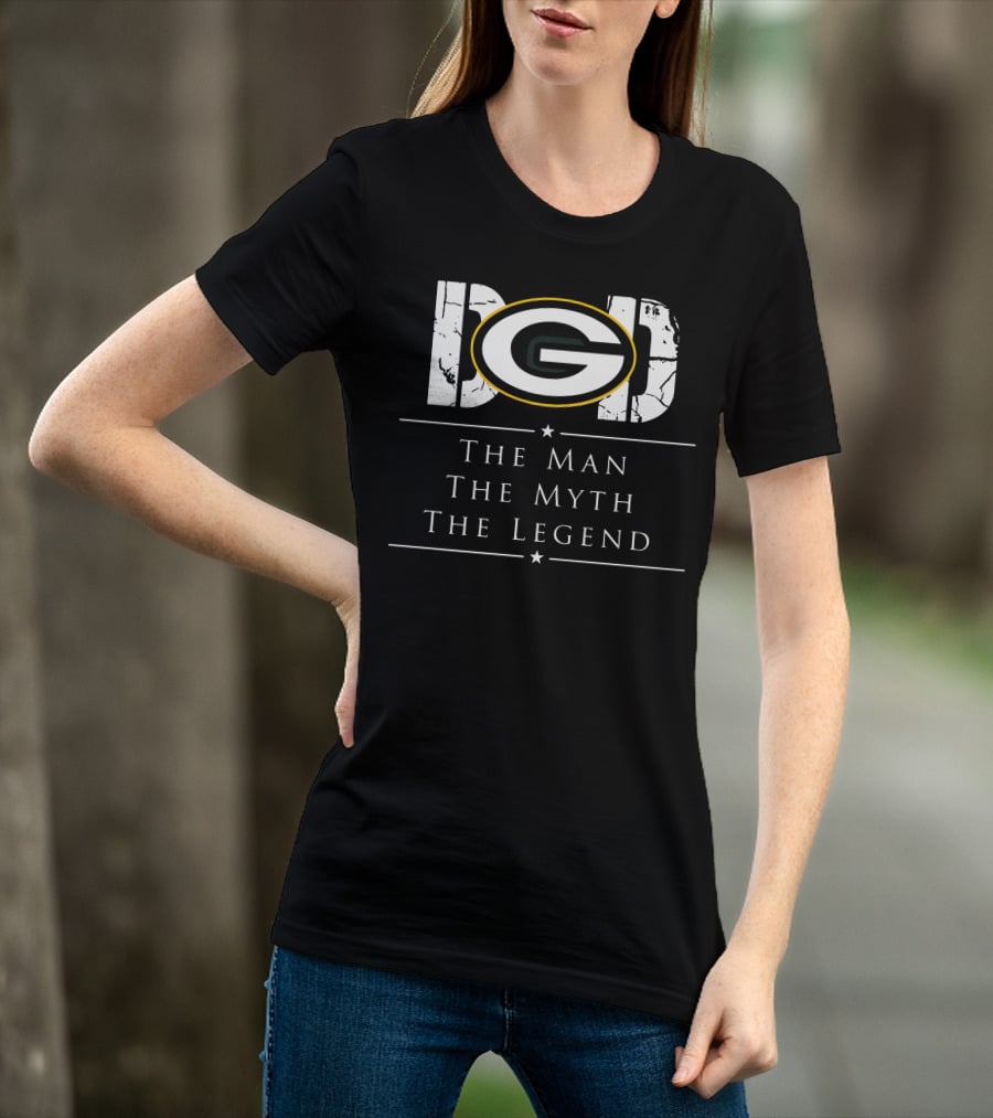 Green Bay Packers Dad The Man The Myth The Legend T-Shirt