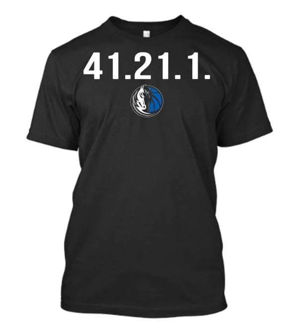 41 21 1 Dallas Mavericks Logo Basketball T-Shirt