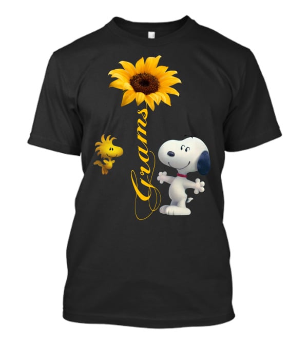 Snoopy Woodstock Sunflower Grams T-Shirt