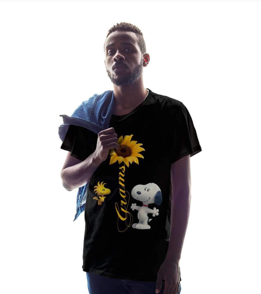 Snoopy Woodstock Sunflower Grams T-Shirt