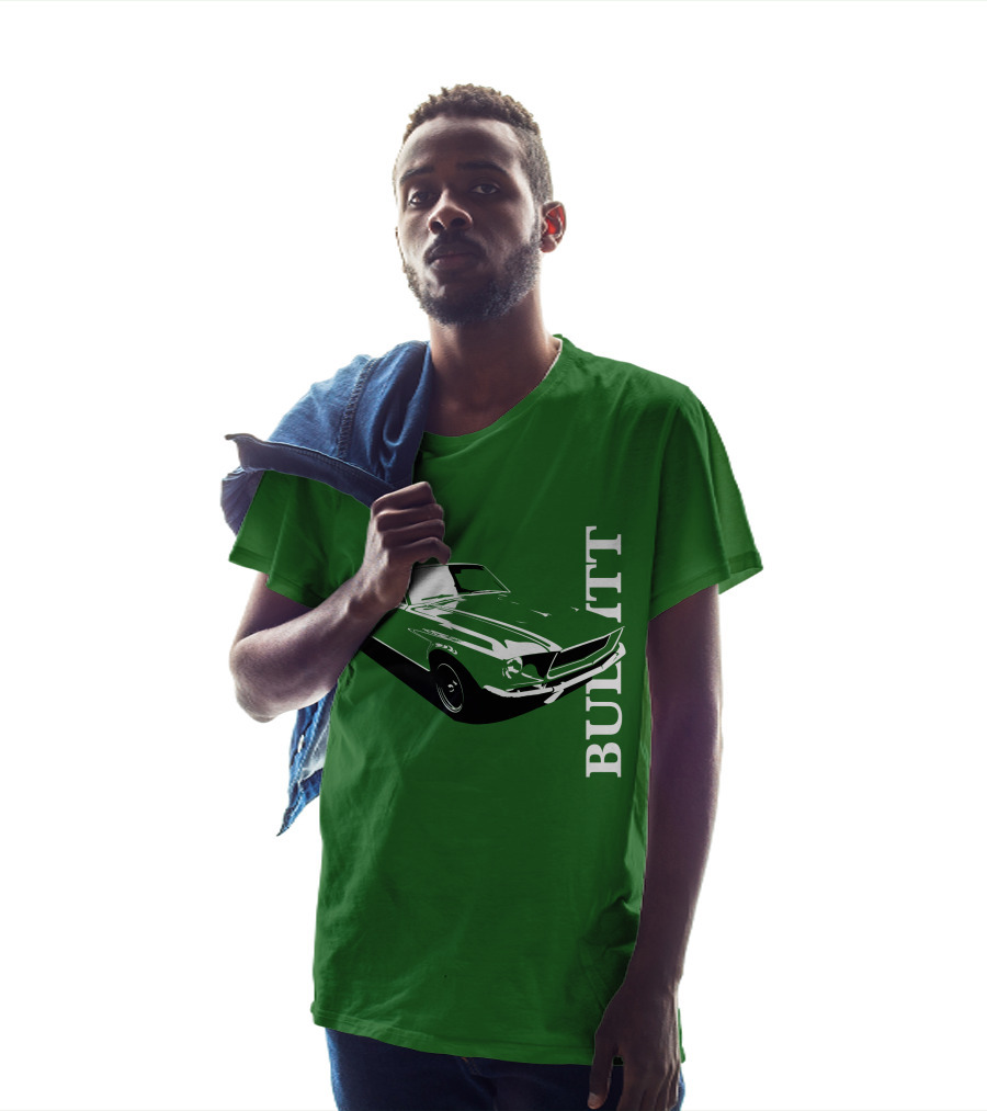 Bullitt Classic Car Green Mustang T-Shirt