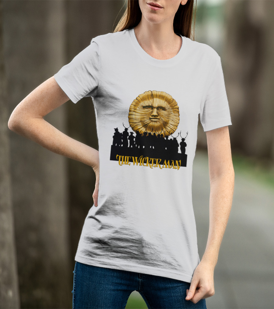 The Wicker Man Sun Face And Silhouetted Figures T-Shirt