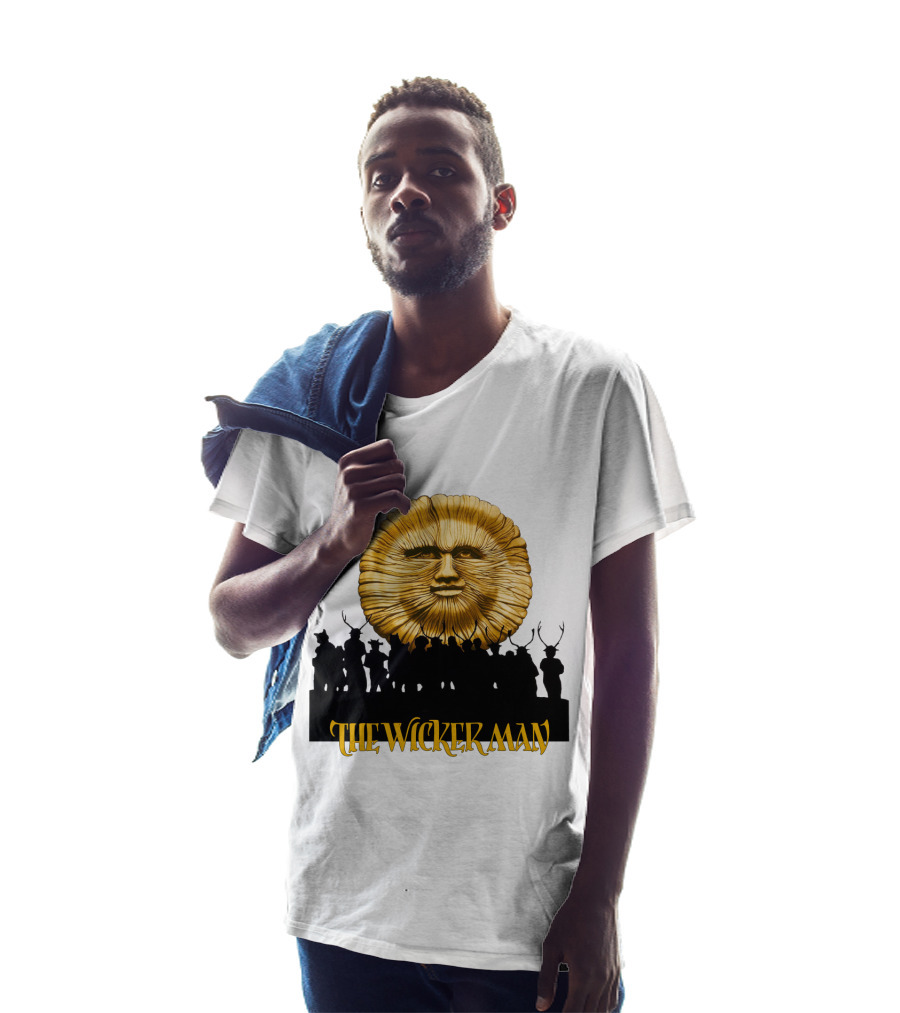 The Wicker Man Sun Face And Silhouetted Figures T-Shirt