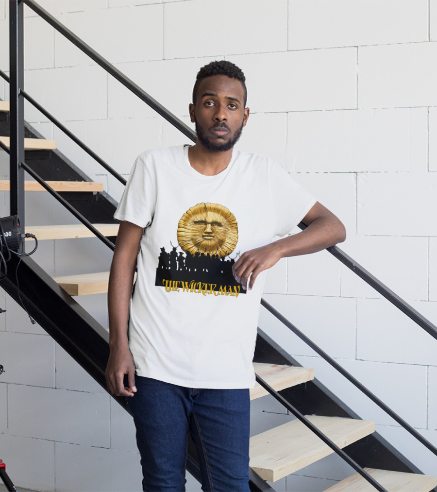 The Wicker Man Sun Face And Silhouetted Figures T-Shirt