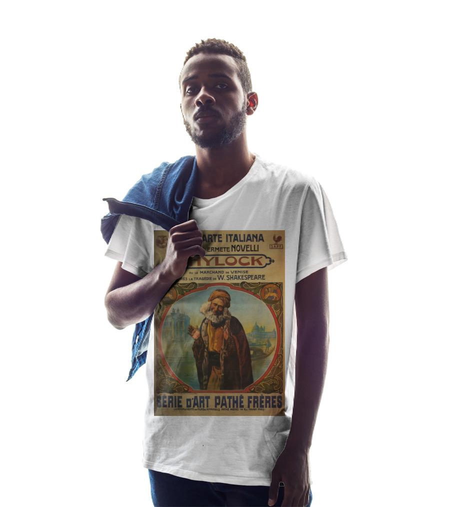 Film D'Arte Italiana Shylock Il Signor Ermete Novelli Marchand De Venise Tragédie W. Shakespeare Série D'Art Pathé Frères T-Shirt