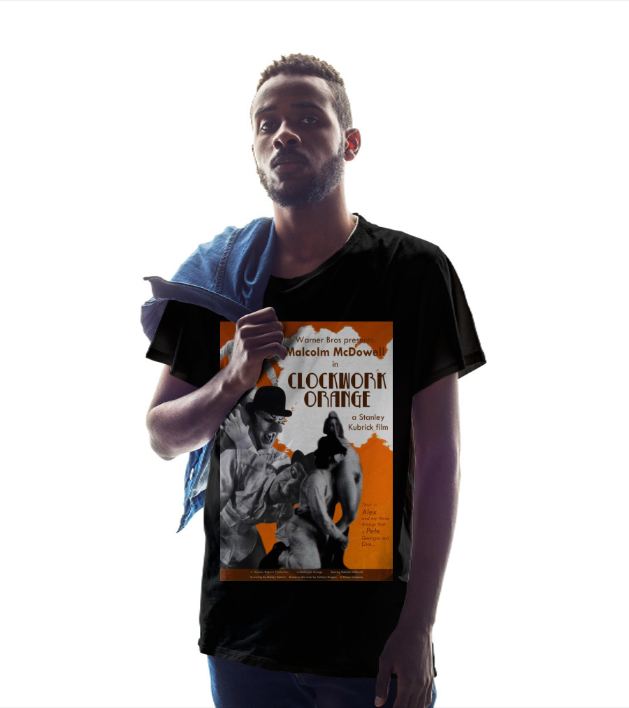 Warner Bros Presents Malcolm McDowell In A Clockwork Orange A Stanley Kubrick Film T-Shirt