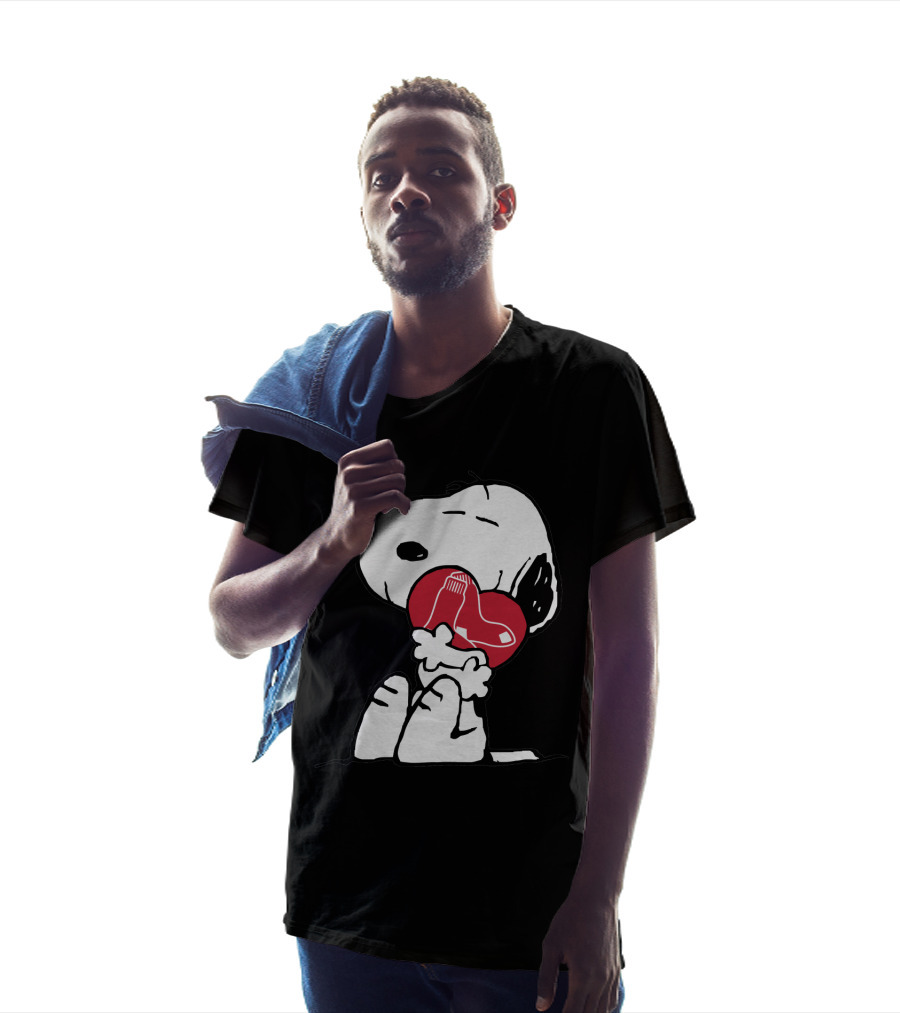 Snoopy Hugging Boston Red Sox T-Shirt
