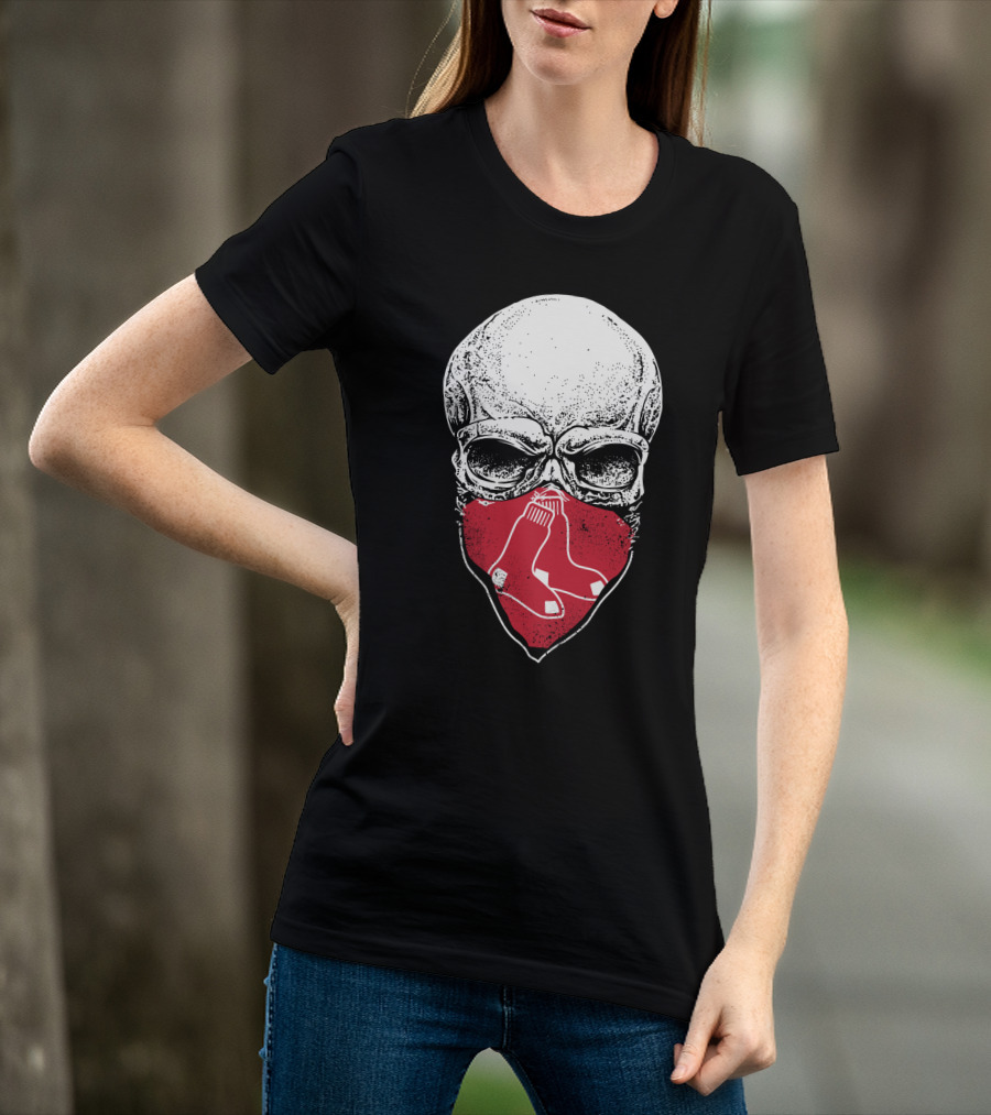 Boston Red Sox Skull Bandana T-Shirt