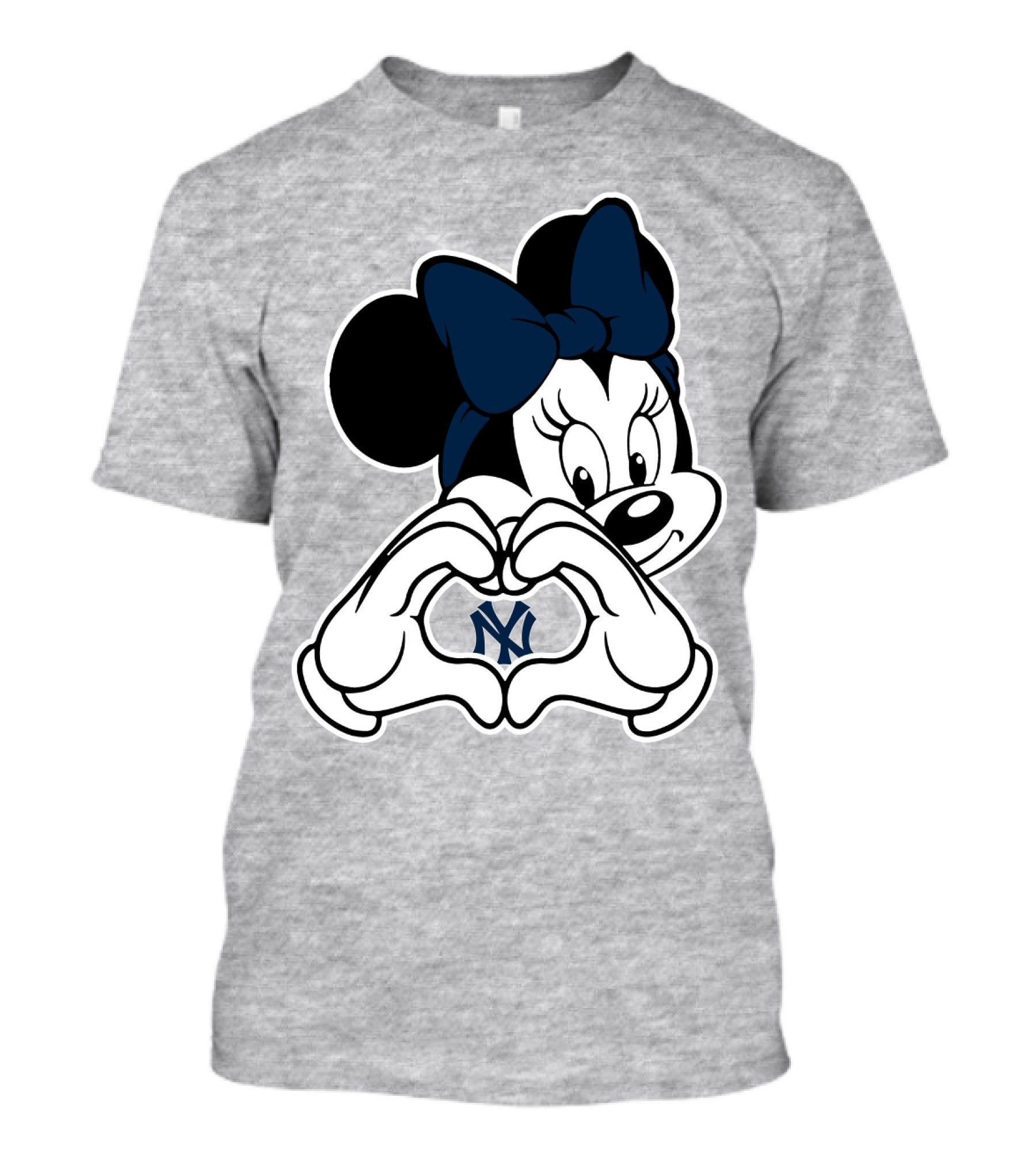Minnie Mouse Love Heart New York Yankees T-Shirt