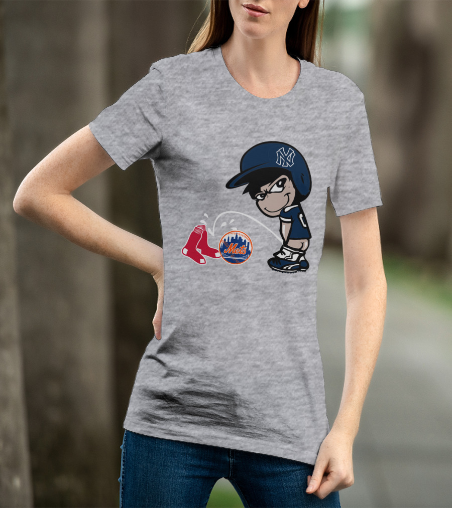 New York Yankees Vs Red Sox Mets Rivalry T-Shirt
