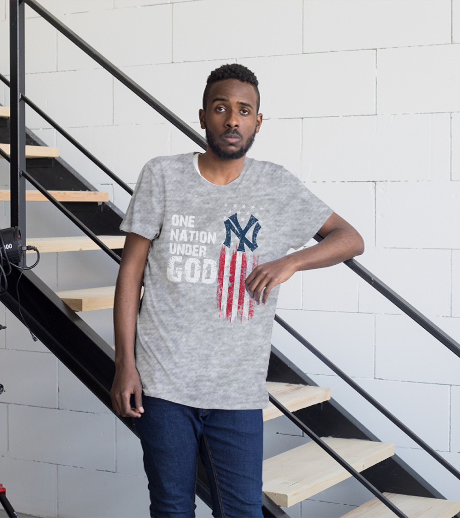 Ny Yankees One Nation Under God American Flag T-Shirt