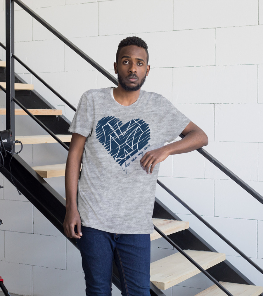 New York Yankees You Are My Love Heart T-Shirt