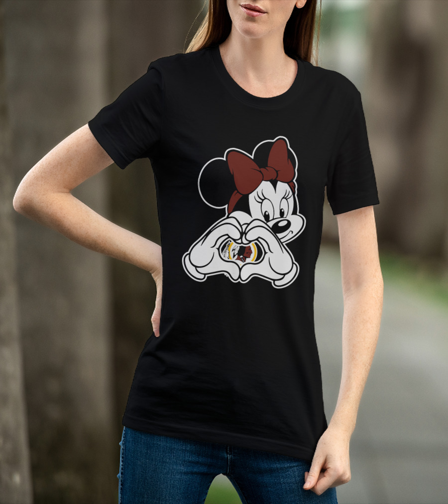 Minnie Heart Washington Redskins T-Shirt