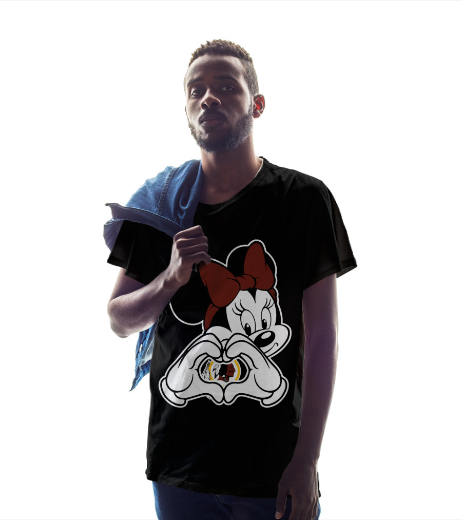 Minnie Heart Washington Redskins T-Shirt