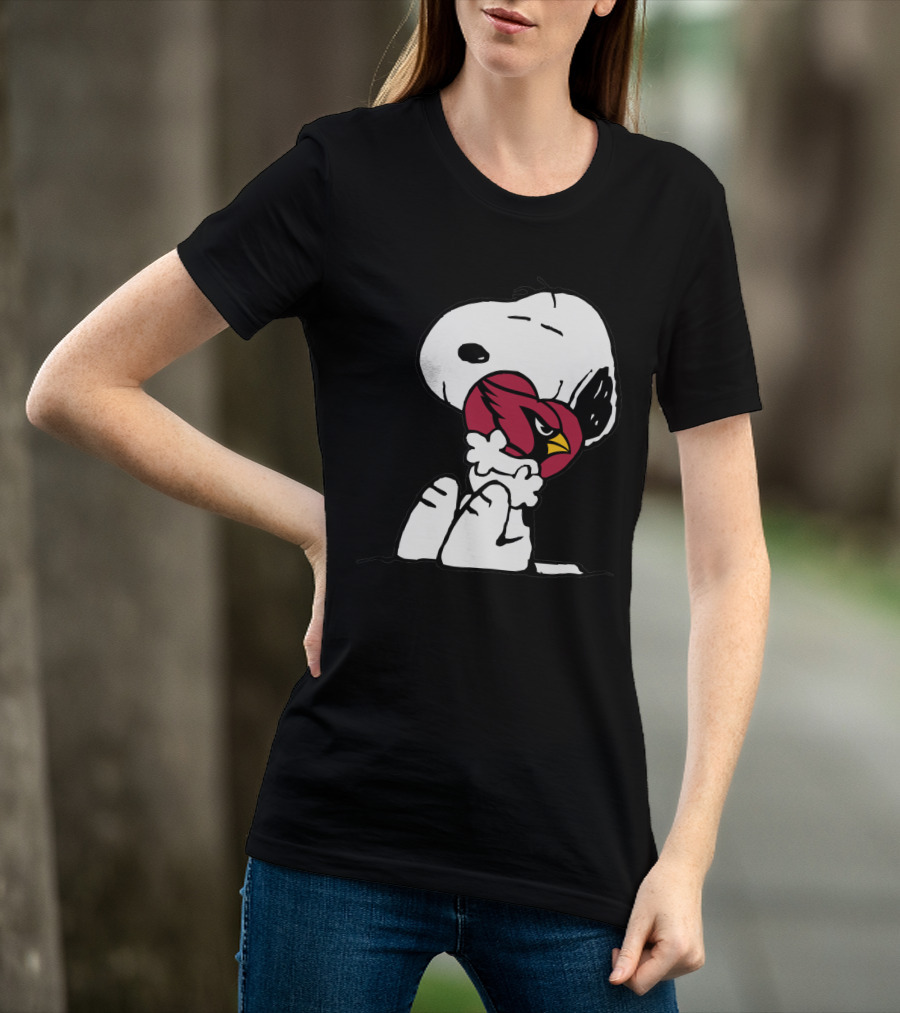Snoopy Hugging Arizona Cardinals Heart T-Shirt