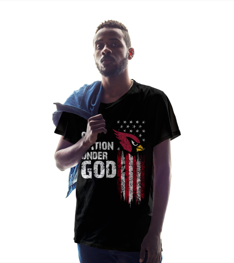 One Nation Under God Arizona Cardinals Flag T-Shirt