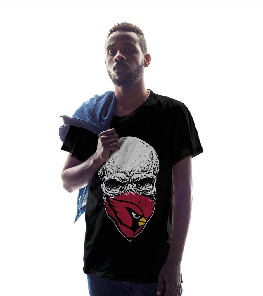 Arizona Cardinals Skull Bandana T-Shirt
