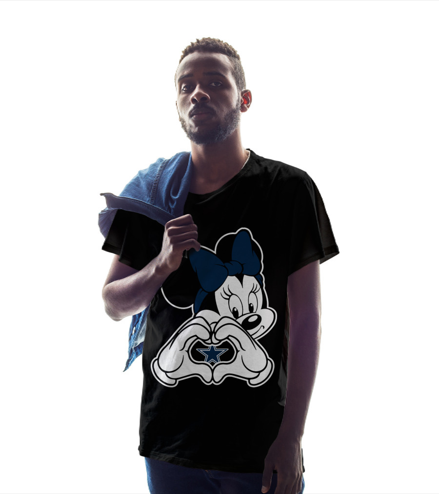 Dallas Cowboys Fans Minnie Mouse Star Handheart T-Shirt