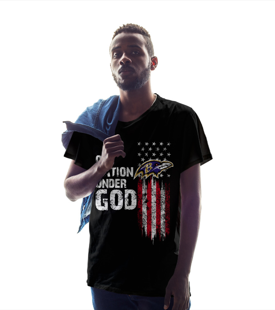 One Nation Under God Baltimore Ravens T-Shirt