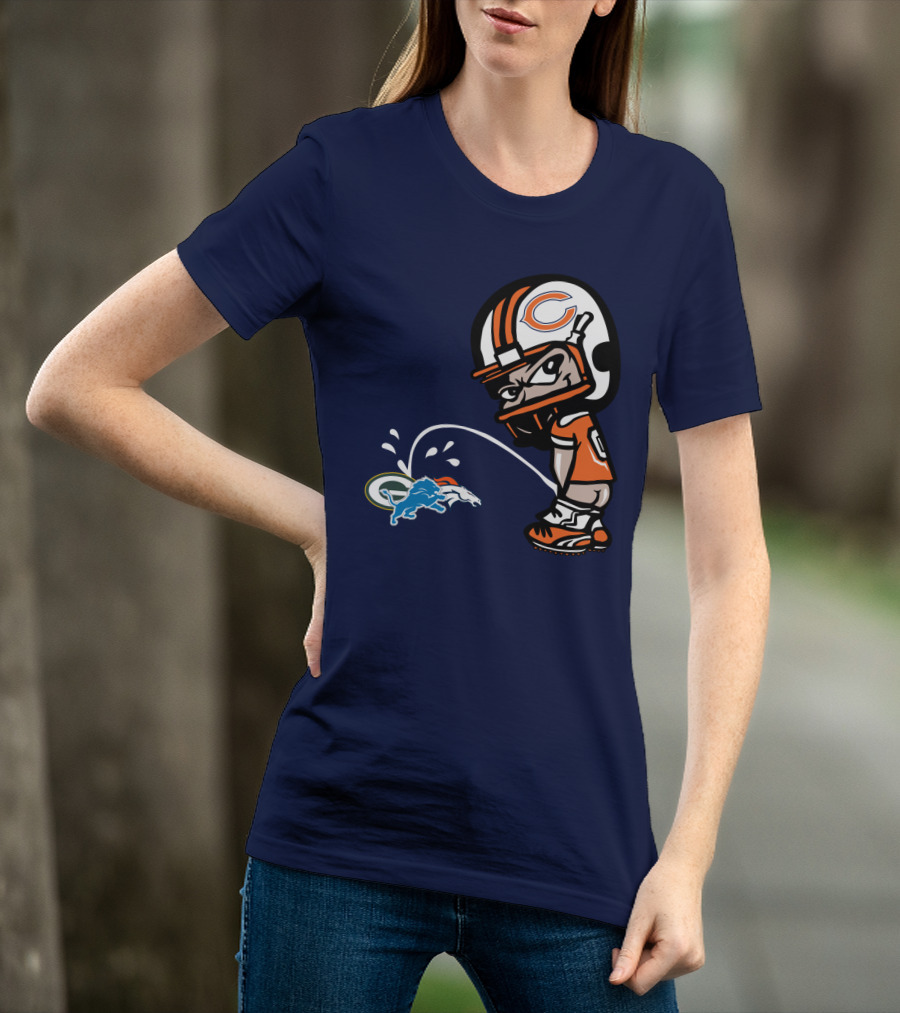 Chicago Bears Player Helmet Packers And Broncos Rivalry T-Shirt