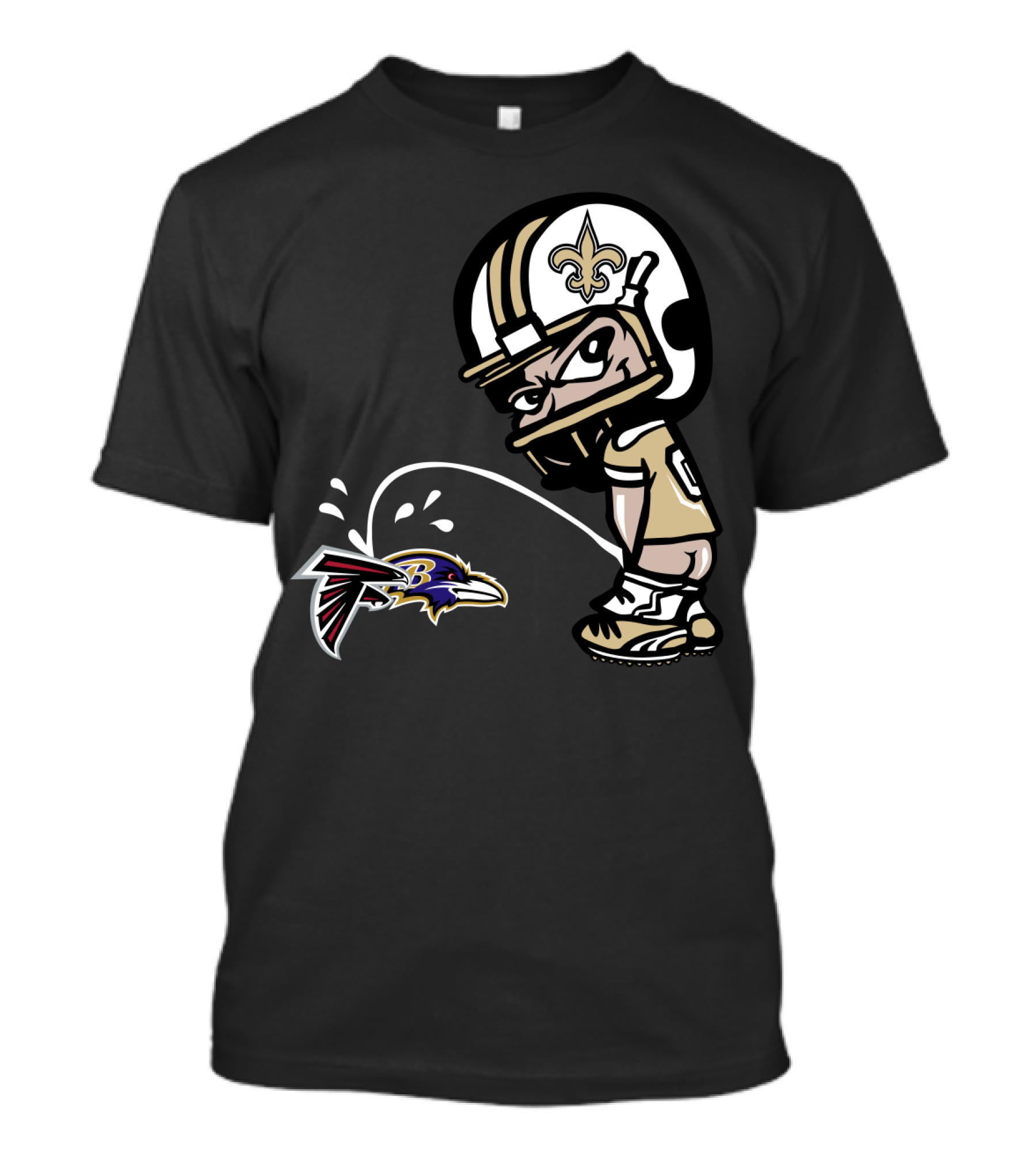 New Orleans Saints Vs Falcons And Ravens Rivalry Humor T-Shirt
