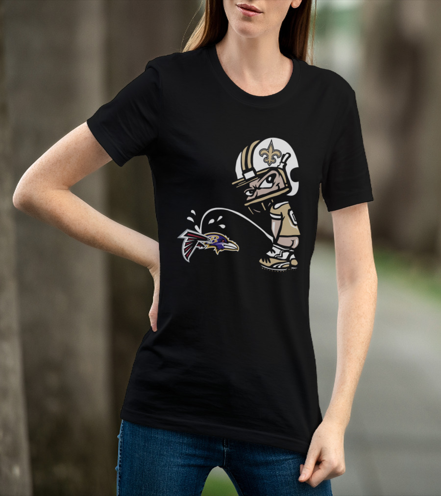 New Orleans Saints Vs Falcons And Ravens Rivalry Humor T-Shirt