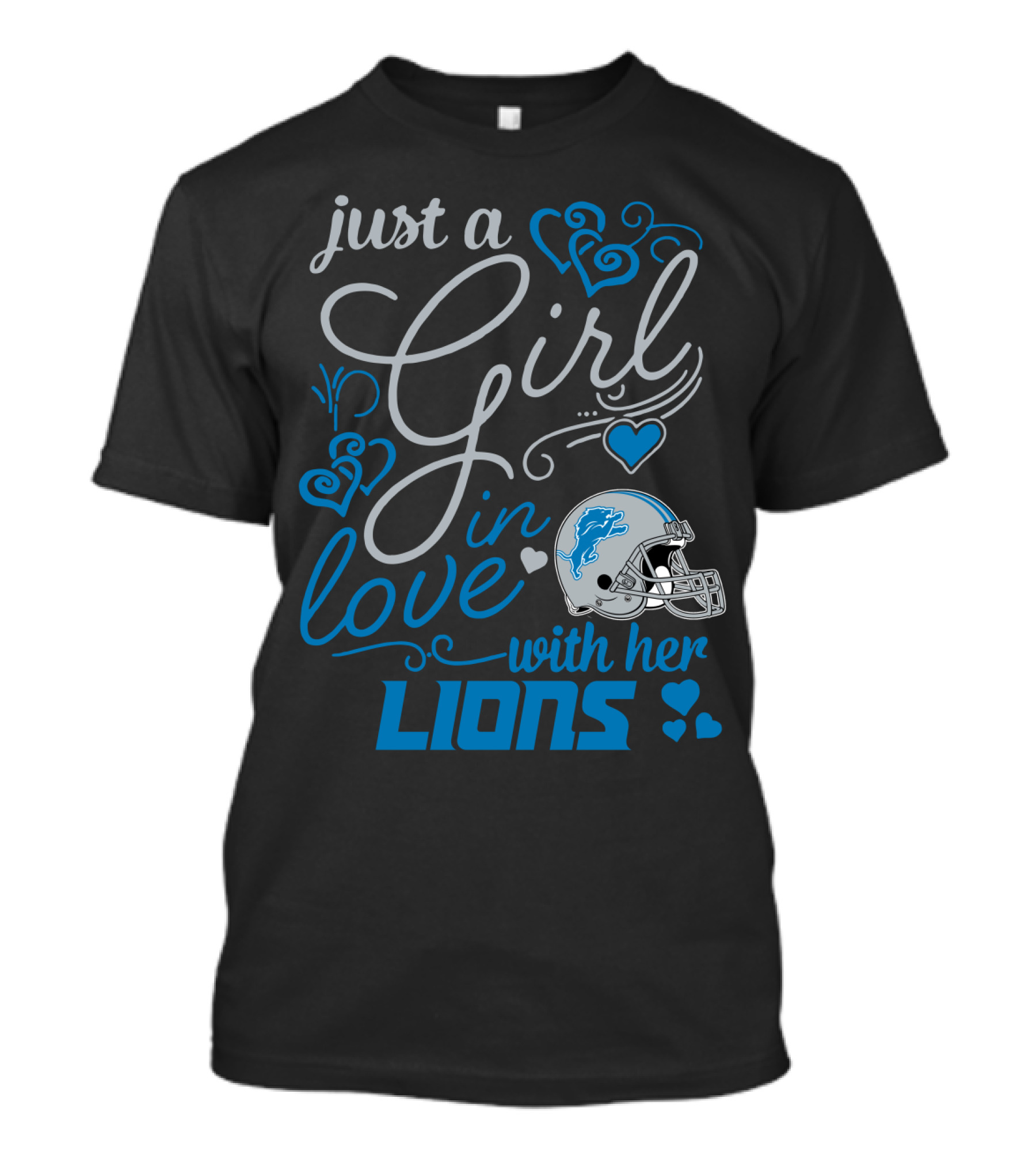 Just A Girl In Love With Her Detroit Lions T-Shirt