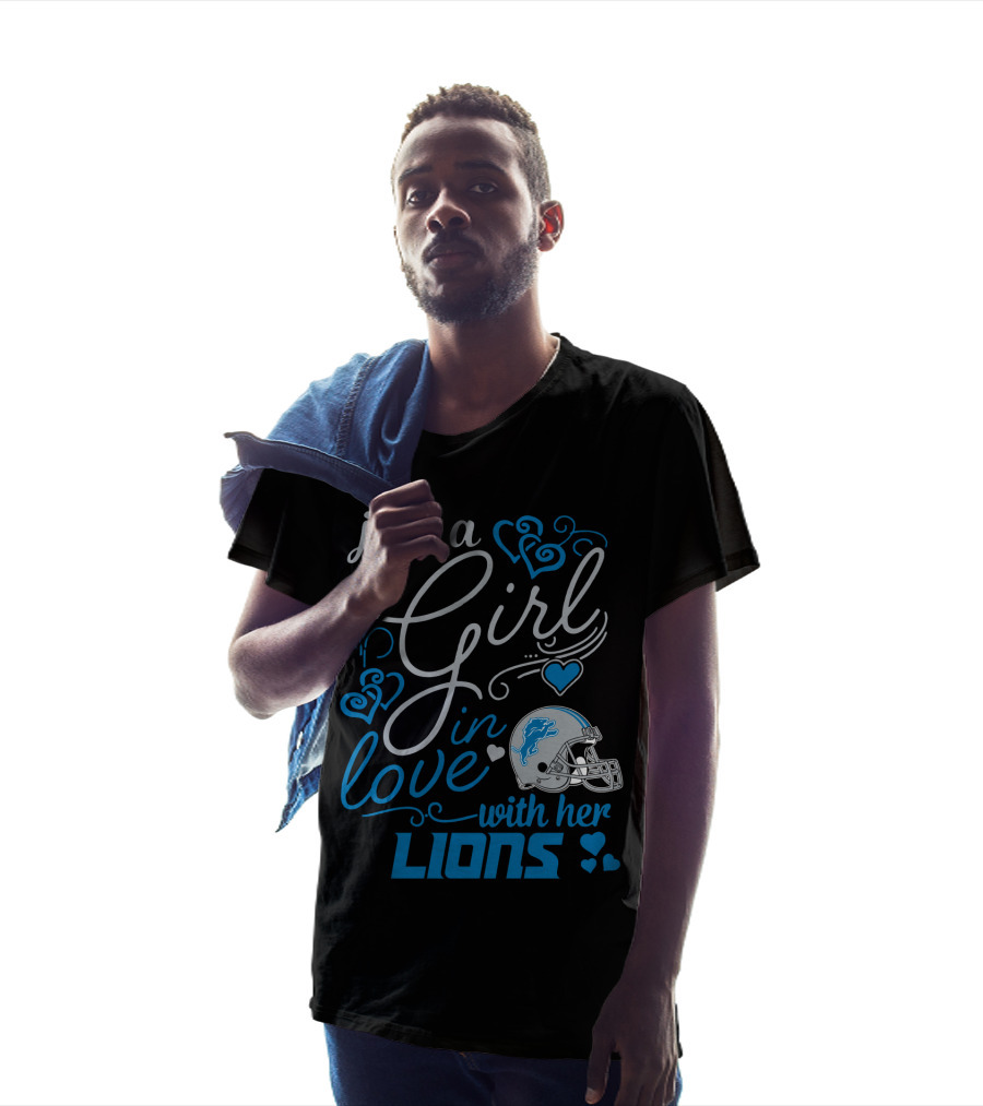 Just A Girl In Love With Her Detroit Lions T-Shirt