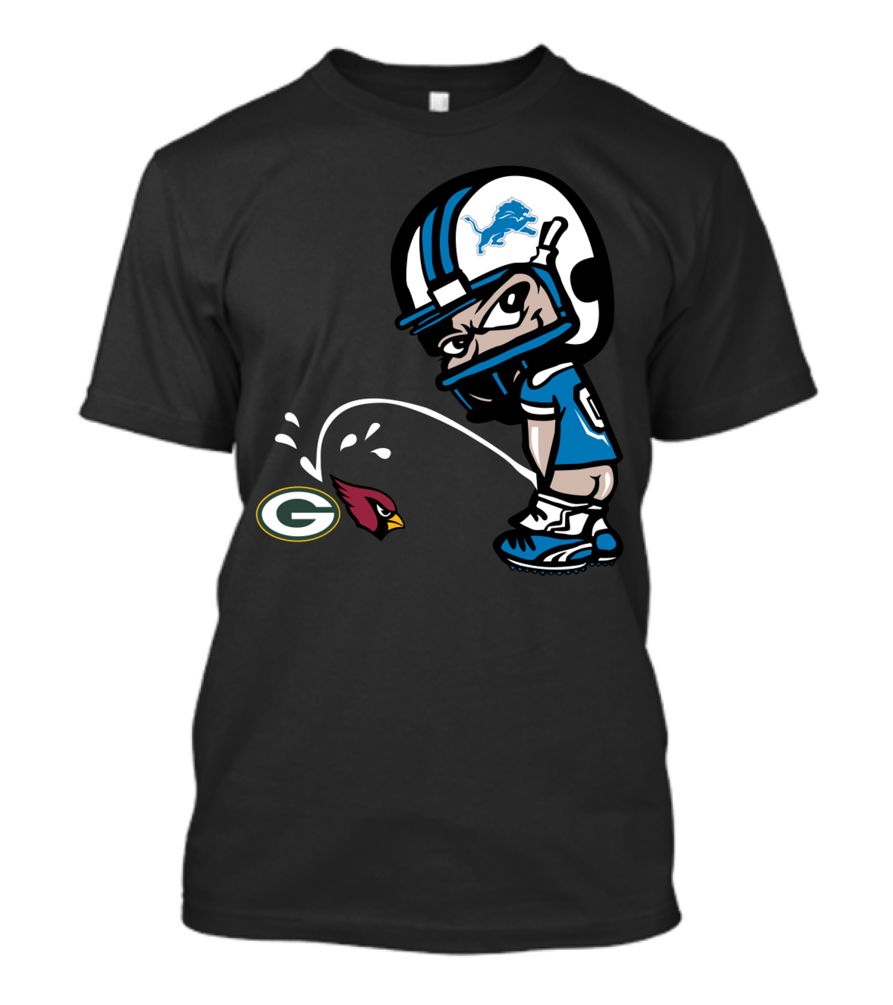 Detroit Lions Helmet Targeting Green Bay Packers Arizona Cardinals T-Shirt