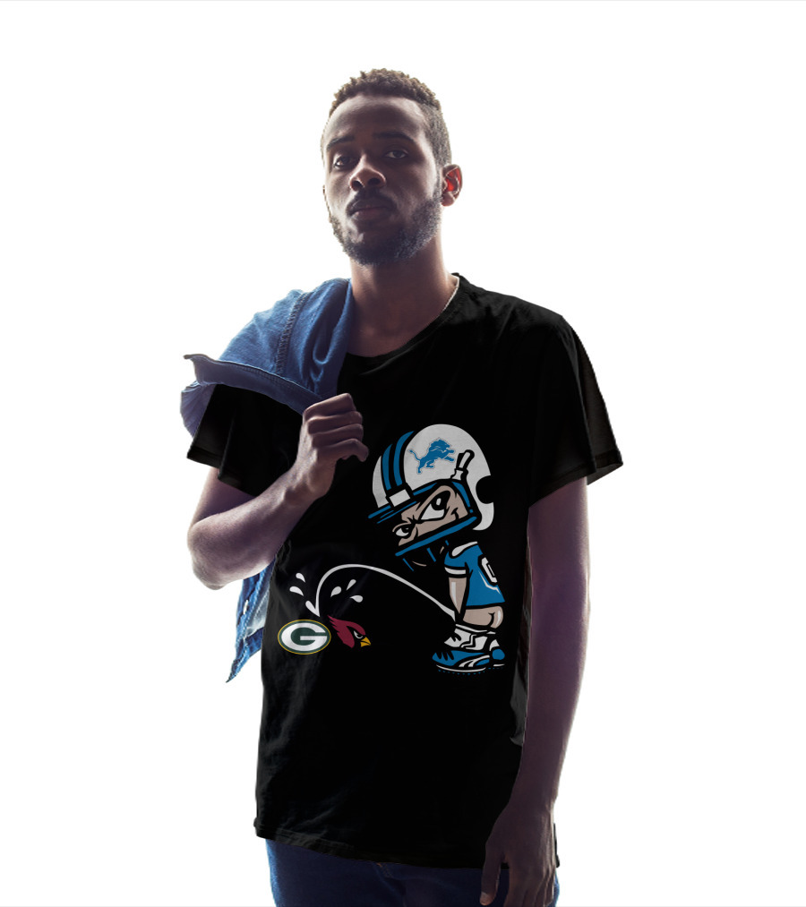 Detroit Lions Helmet Targeting Green Bay Packers Arizona Cardinals T-Shirt
