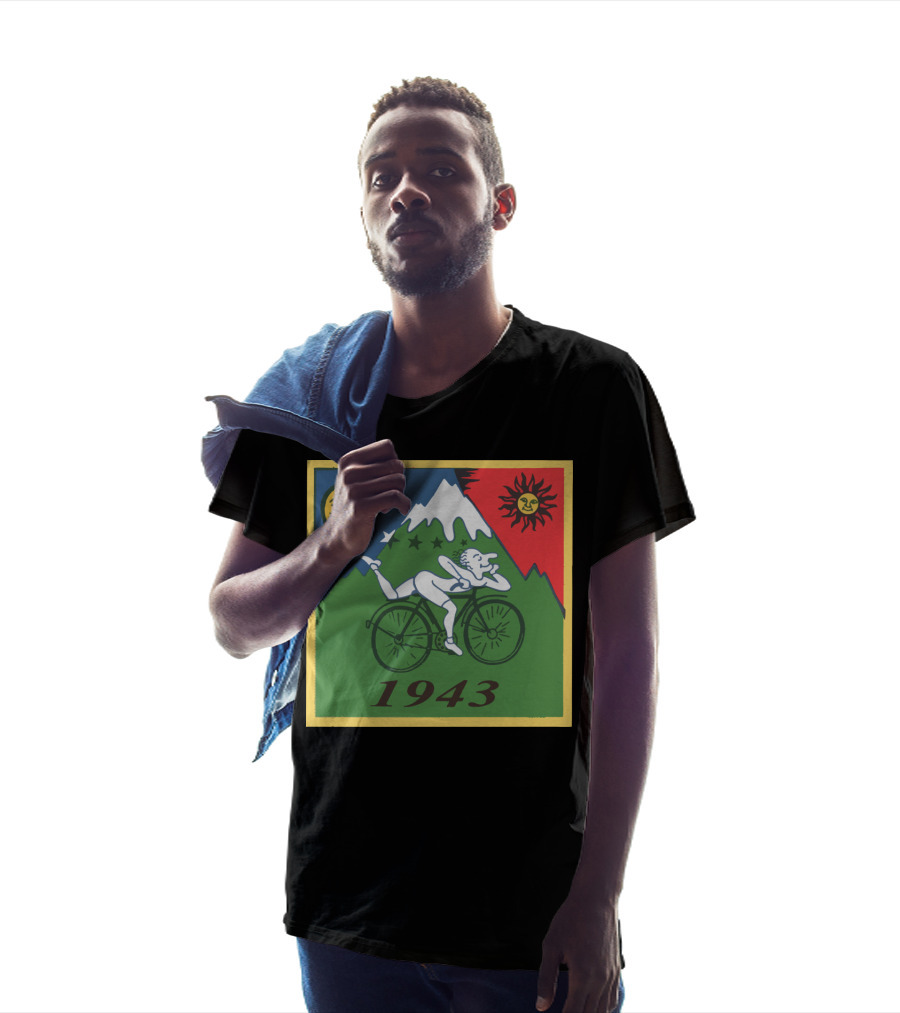 Albert Hofmann LSD Bicycle Day 1943 Moon Sun Mountain T-Shirt