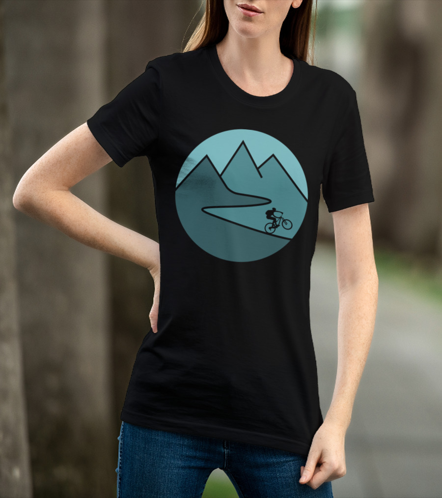 Mountain Bike Adventure Through Majestic Mountains T-Shirt