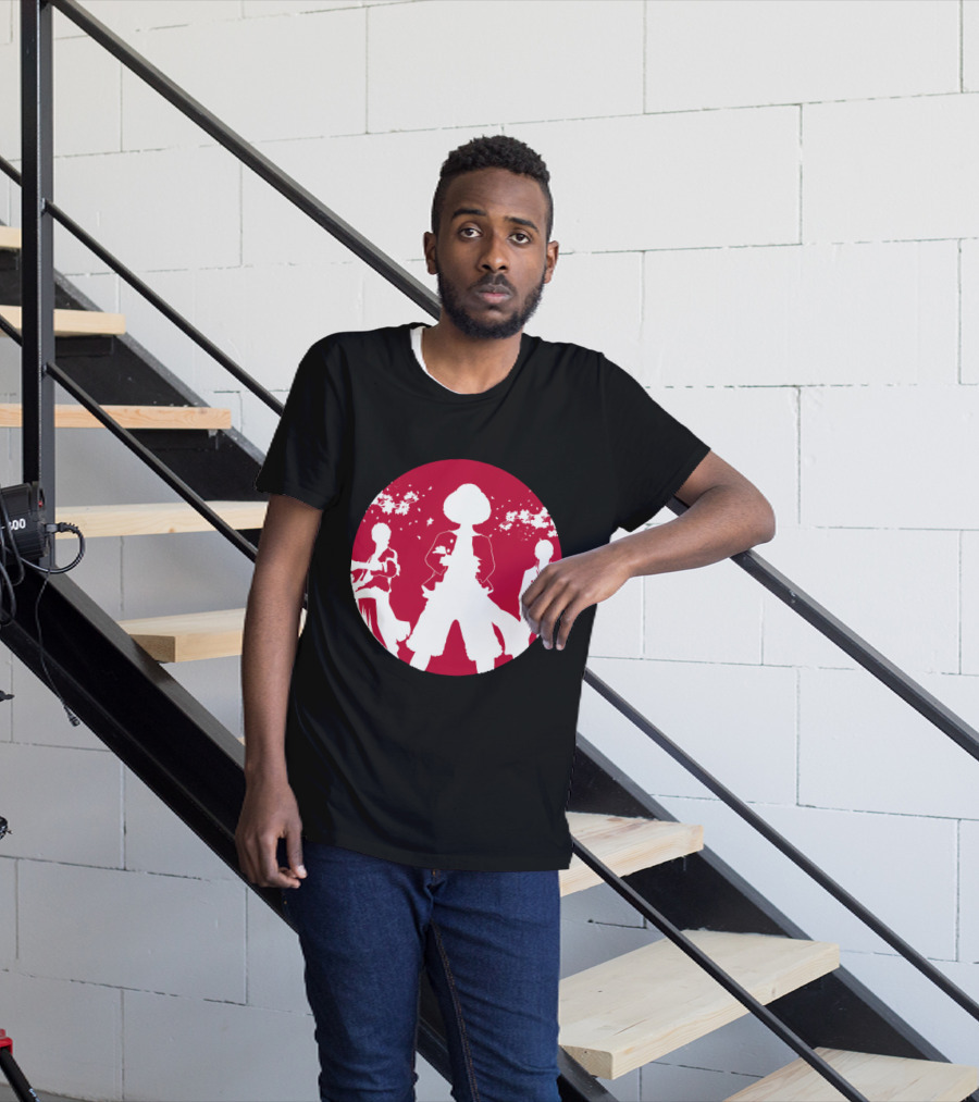Samurai Champloo Japan Piece Cherry Blossoms Silhouette Scene T-Shirt