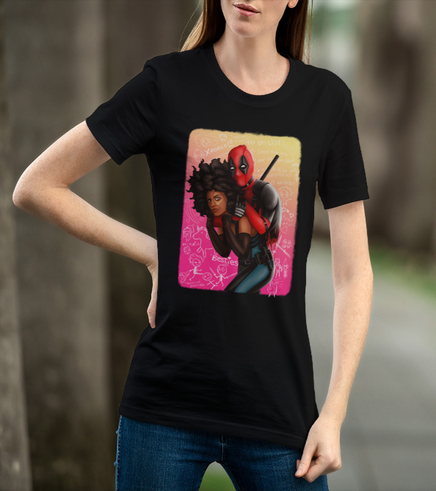 Deadpool And Domino Besties X-Force To Do List T-Shirt