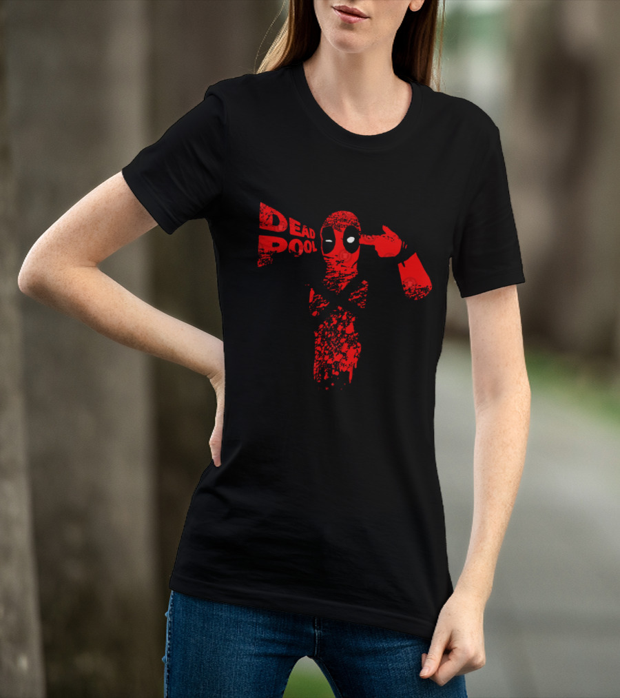Deadpool Mind Blowing Red Splatter Visual T-Shirt