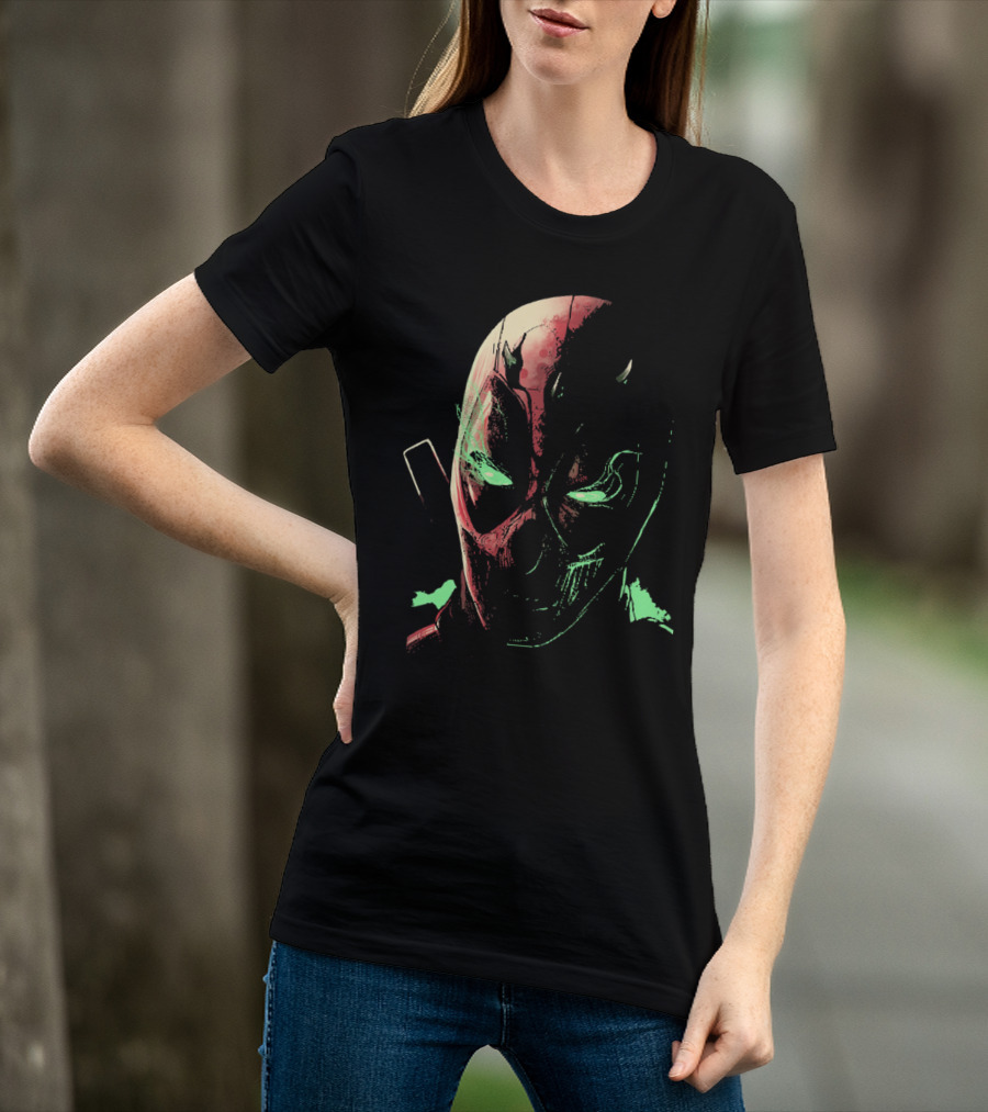Deadpool Darth Maul Crossover Villainous Face Mashup T-Shirt