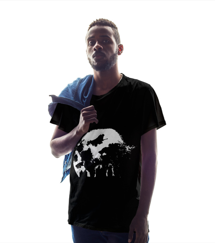Full Moon Flying Over Hogwarts T-Shirt