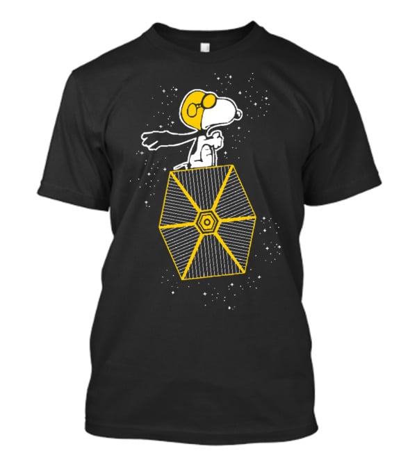 Snoopy Imperial Flying Ace Tie Fighter Star Wars Crossover T-Shirt